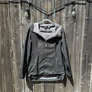 Bench Canada men's dark grey full zip soft shell hoodie large